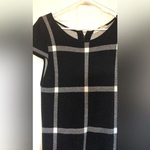 Alice and olivia diagonal plaid drop waist dress large
